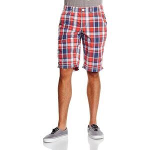 NWOT SUPERDRY Plaid Shorts Mens M British Japanese Adjustable Red Blue Preppy